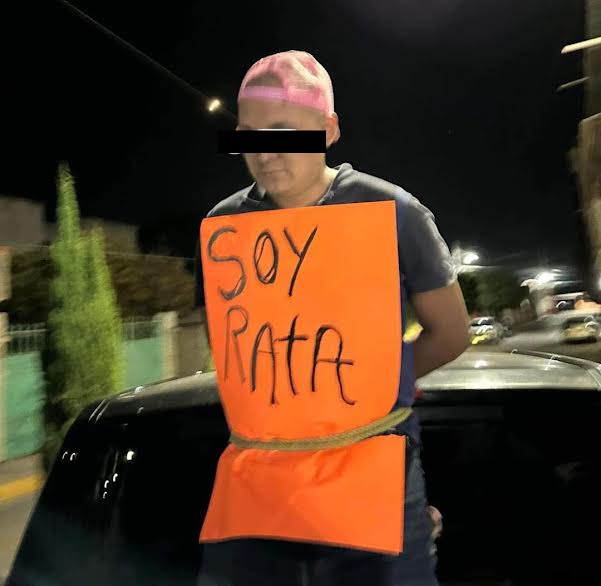 Agarran y exhiben a presunto ratero