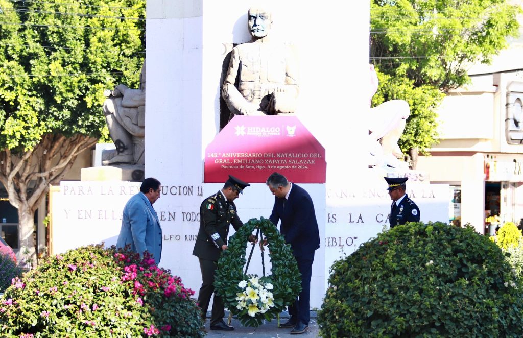 Conmemoran el 145 aniversario del natalicio de Emiliano Zapata