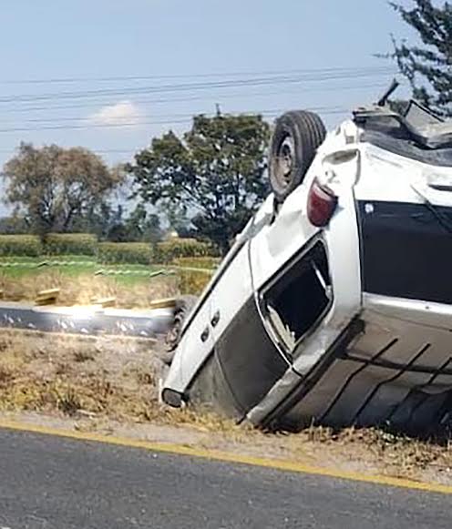 Persona lesionada en una volcadura