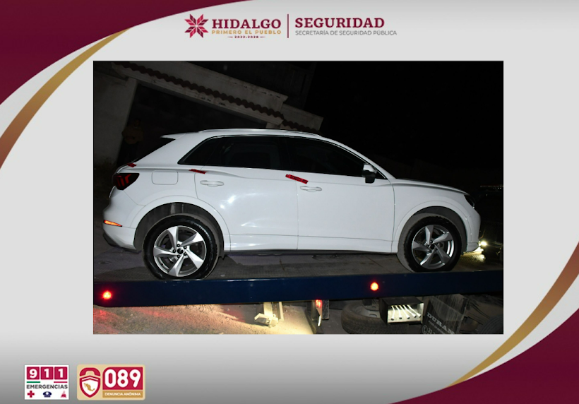 Aseguran vehículo robado en Tizayuca