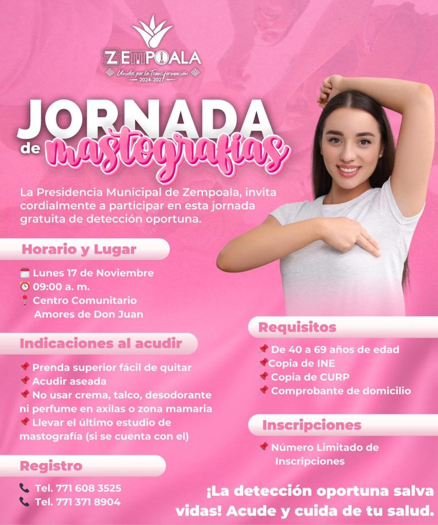 Invitan a jornada de la salud en Zempoala