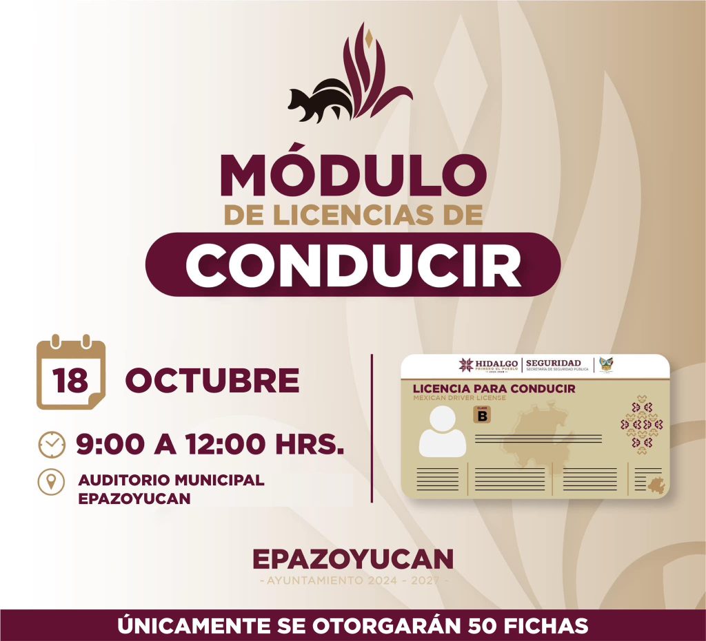 Instalarán un módulo de licencias en Epazoyucan