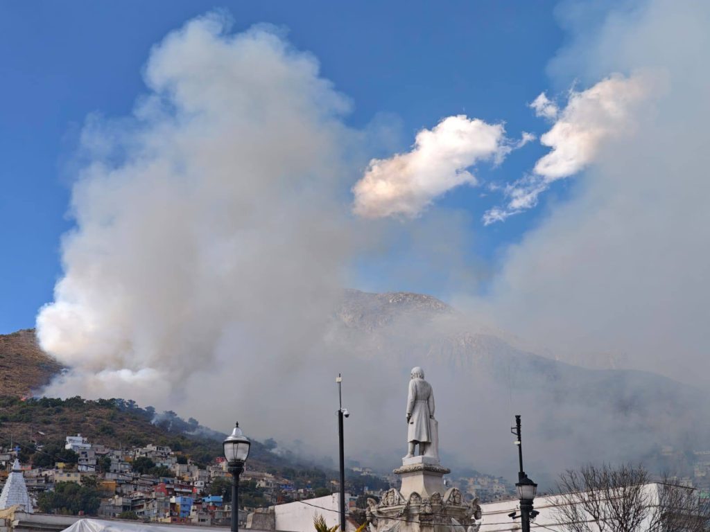 Por incendio, registran mala calidad del aire