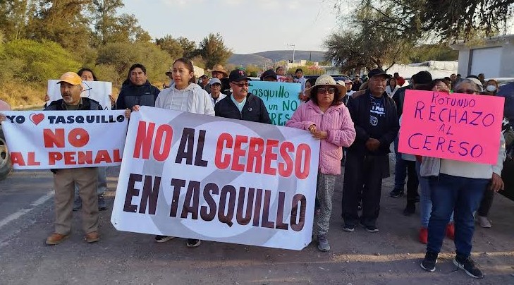 Reiteran rechazo al Cereso de Tasquillo