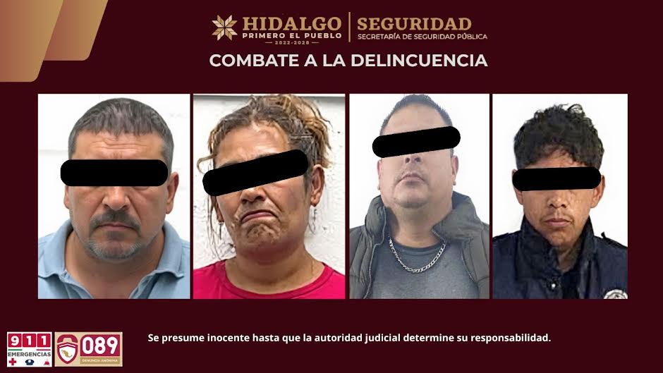 Aseguran a cuatro sujetos por narcomenudeo y robo