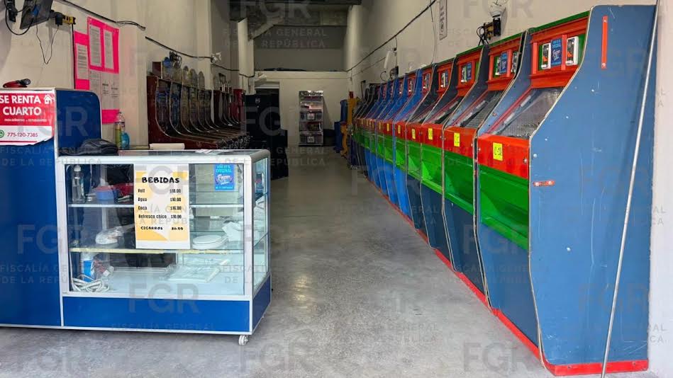 Aseguró la FGR 42 máquinas tragamonedas en Tulancingo