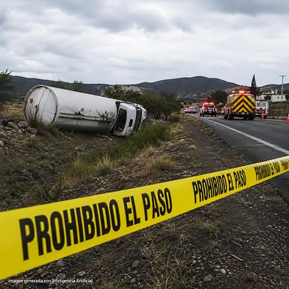 Volcó pipa con agua en Huichapan; un muerto